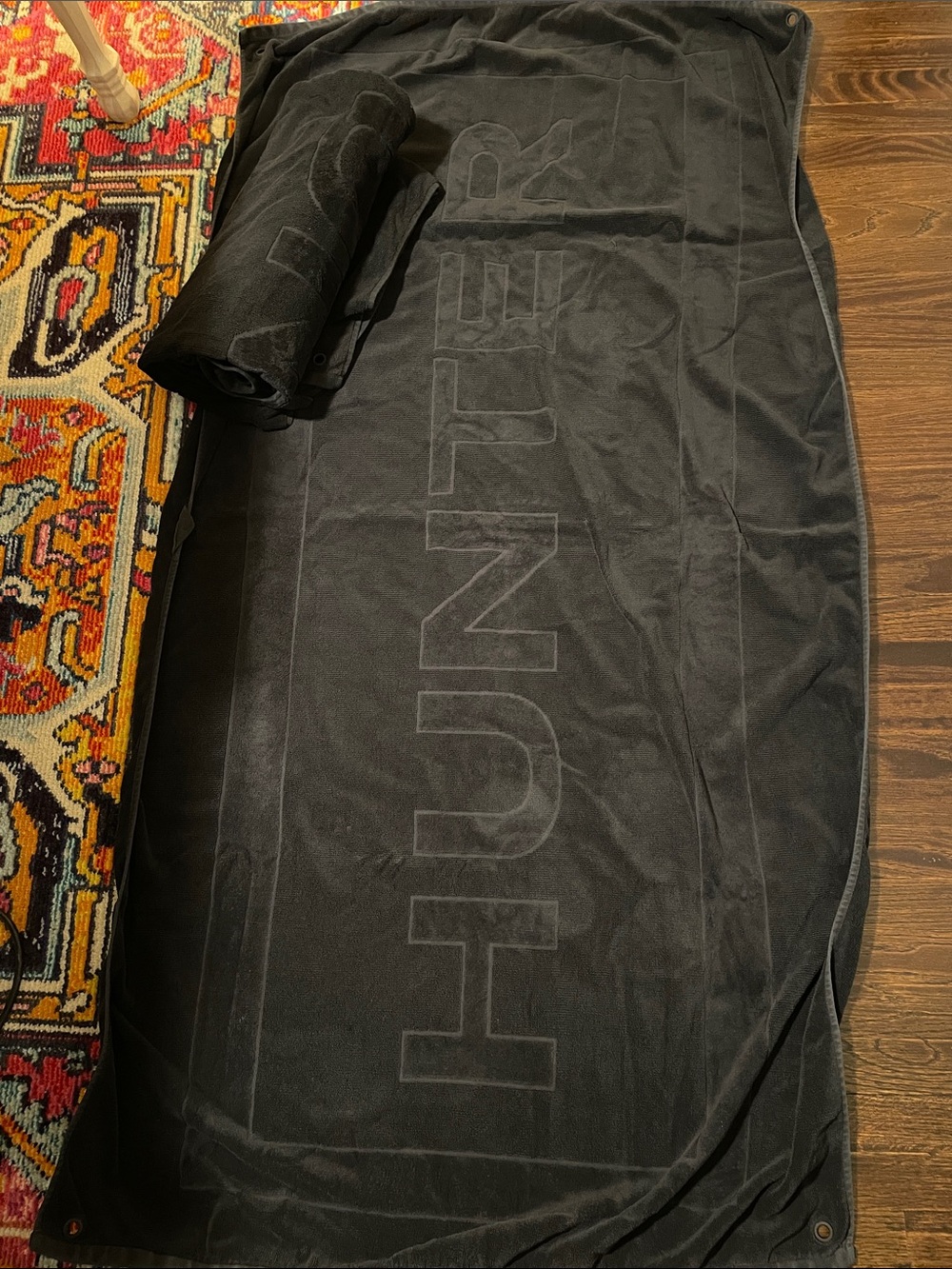 Hunter oversized black beach towels (2)